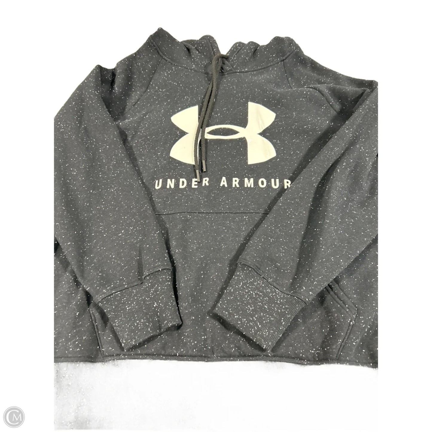 Sweatshirt Hoodie By Under Armour In Black & White, Size: 1x