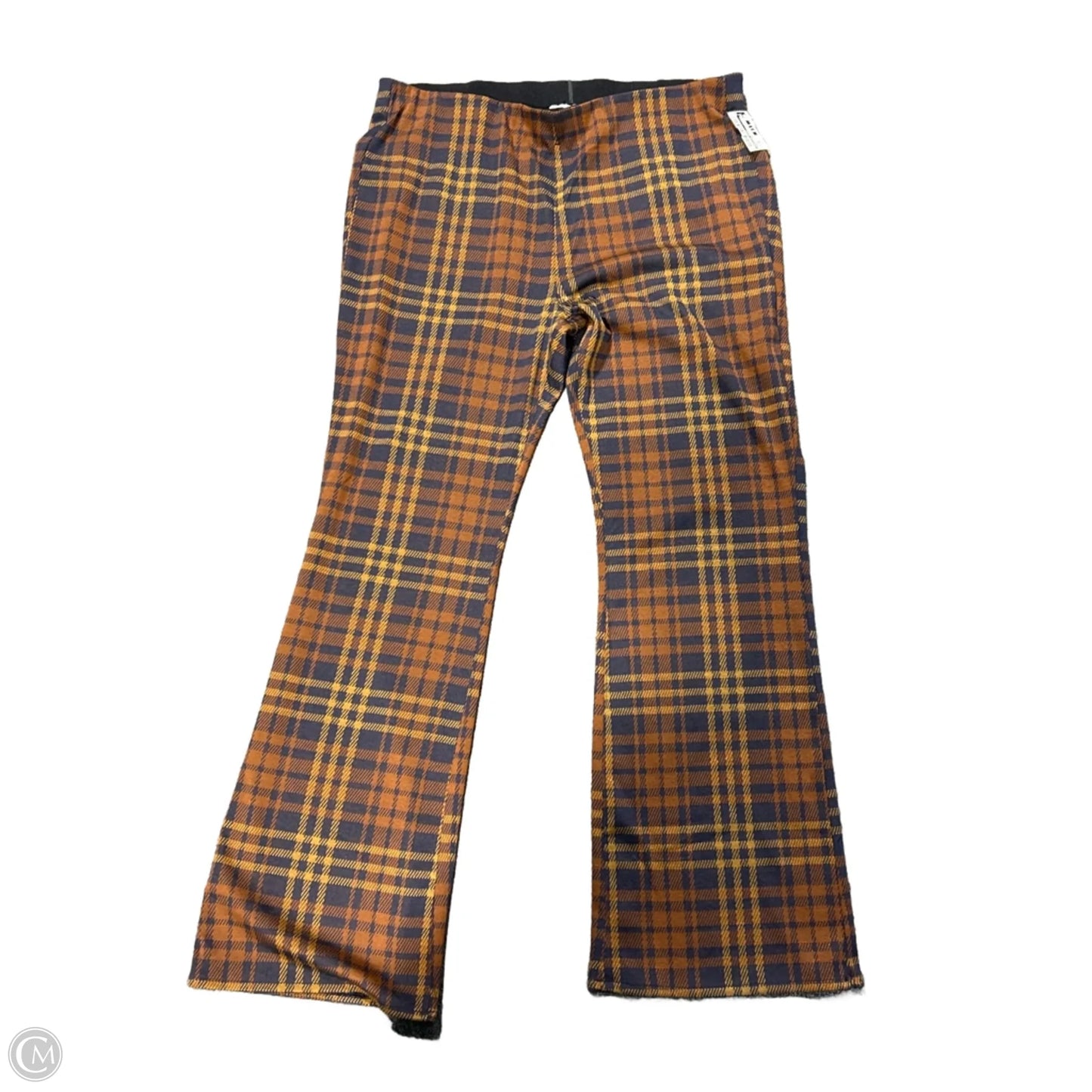 Pants Linen By American Eagle In Plaid Pattern, Size: 14