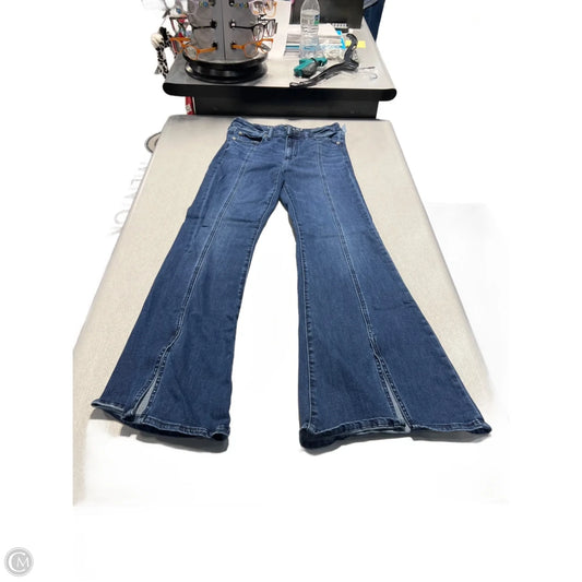 Jeans Flared By American Eagle In Blue Denim, Size: 8