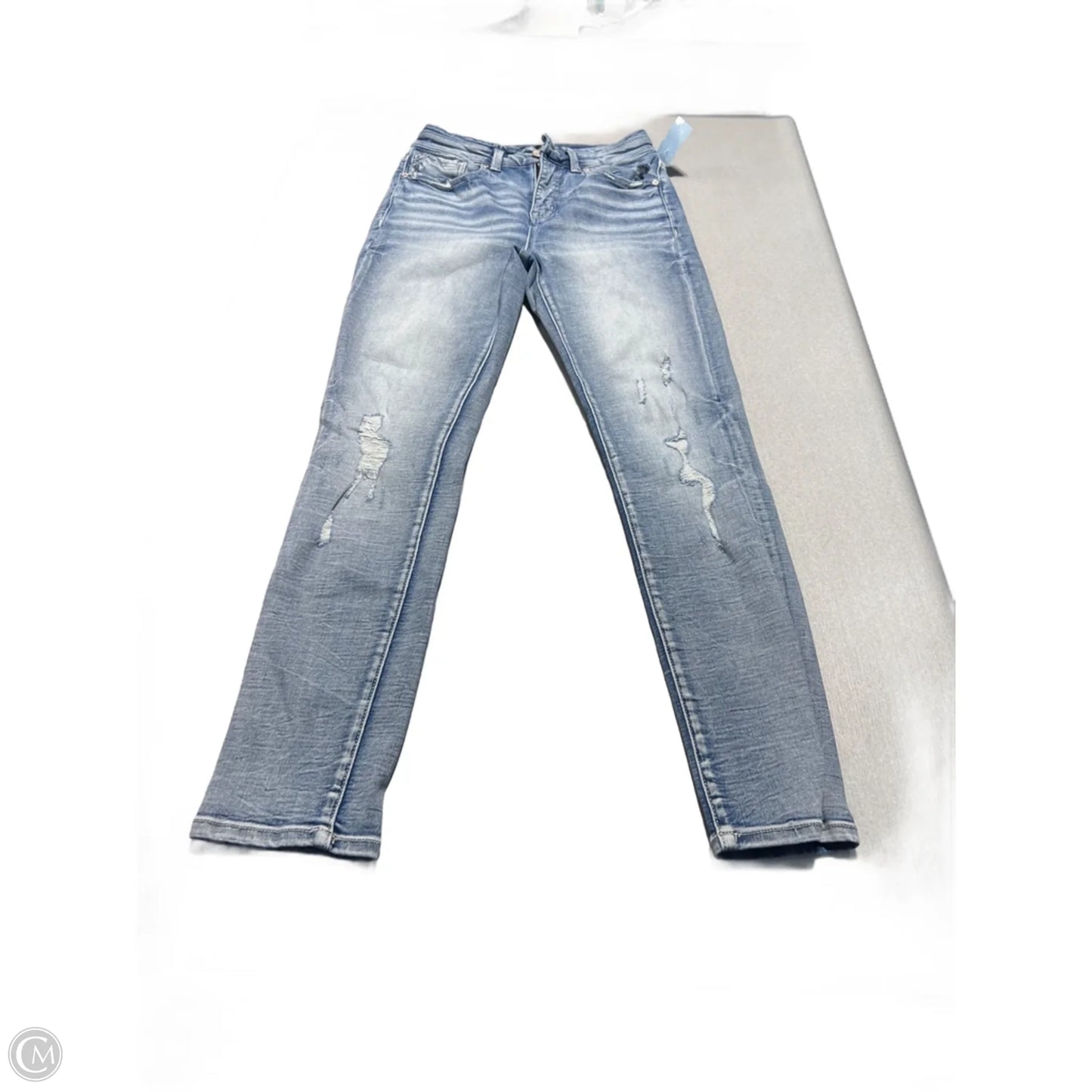 Jeans Straight By Buckle Black In Blue Denim, Size: 6