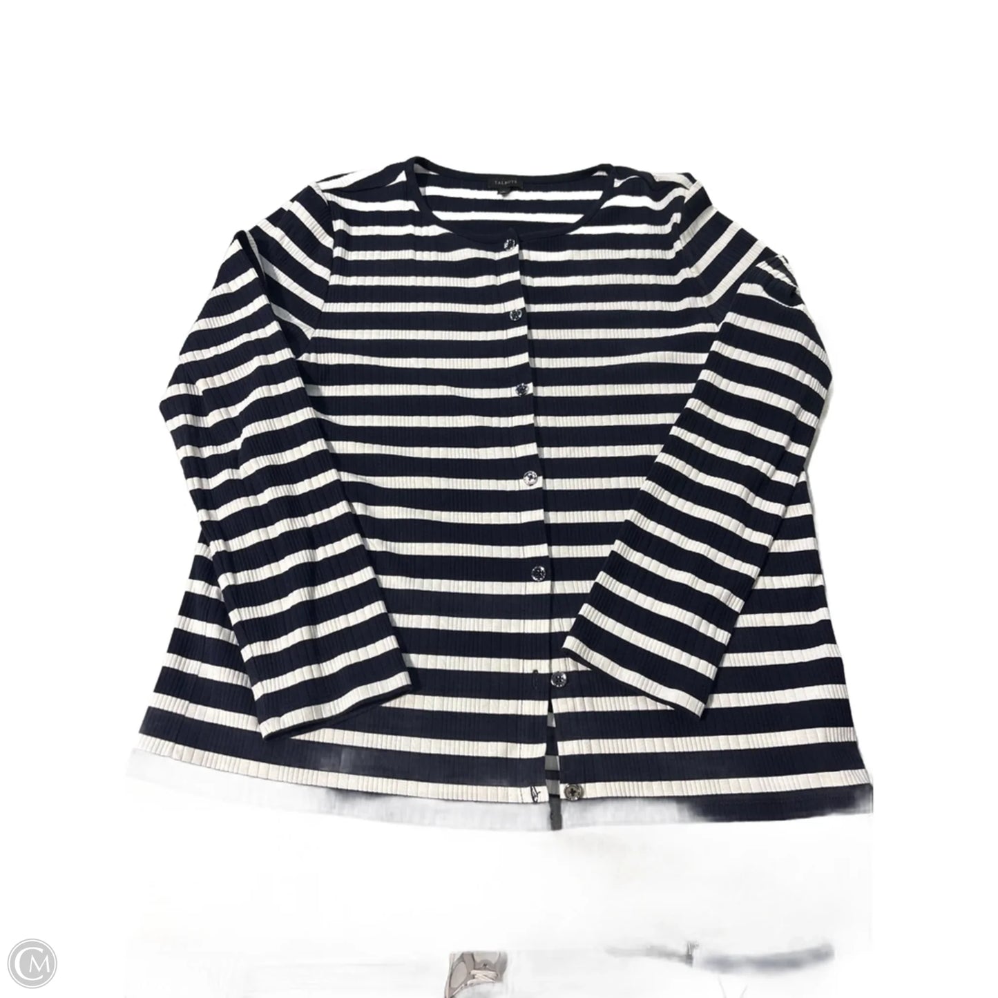 Top Long Sleeve By Talbots In Striped Pattern, Size: Xl