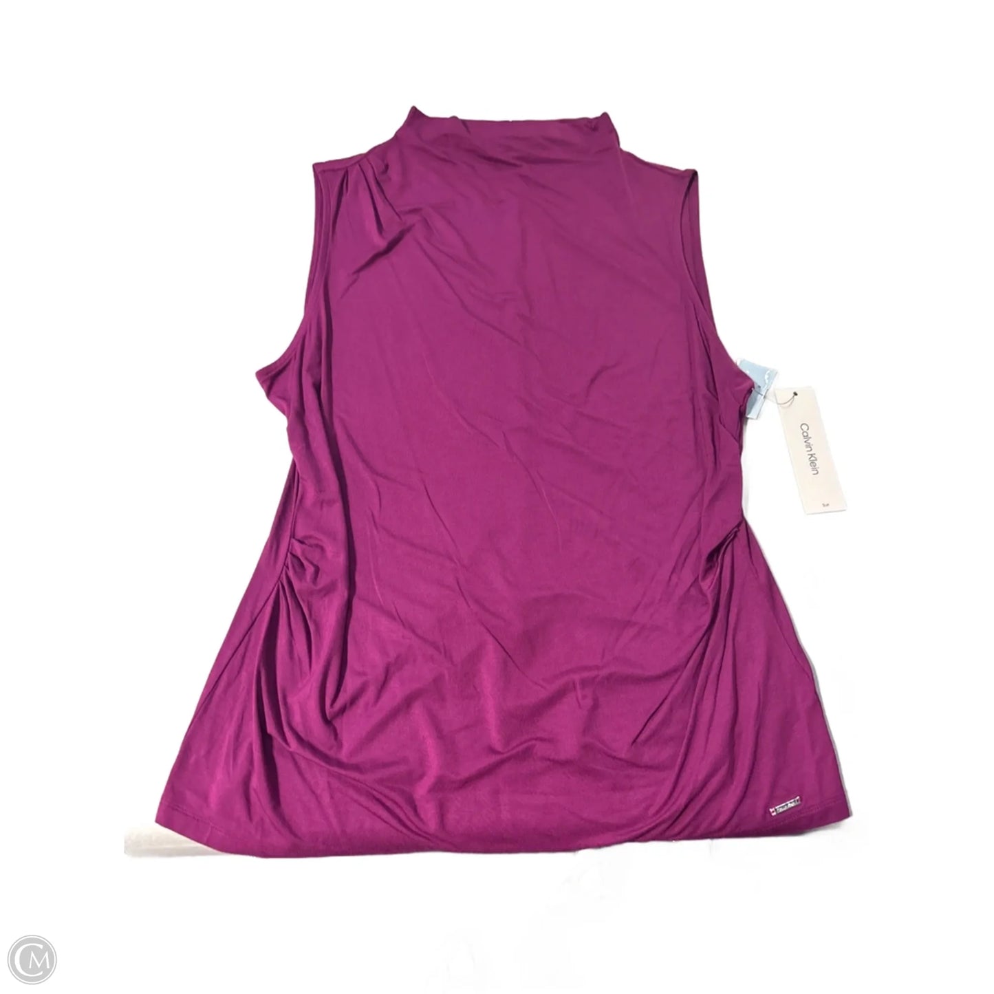 Top Sleeveless By Calvin Klein In Purple, Size: Xl