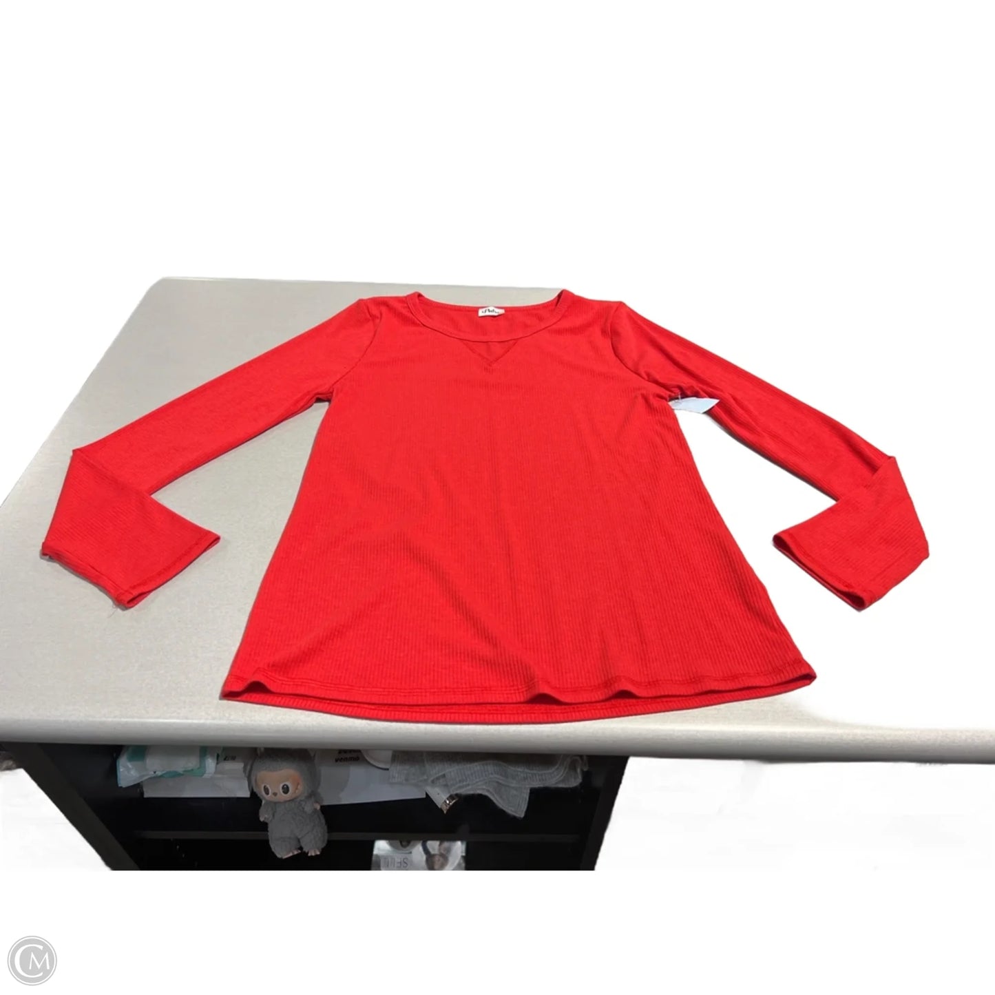 Top Long Sleeve By Pulse In Red, Size: Xl
