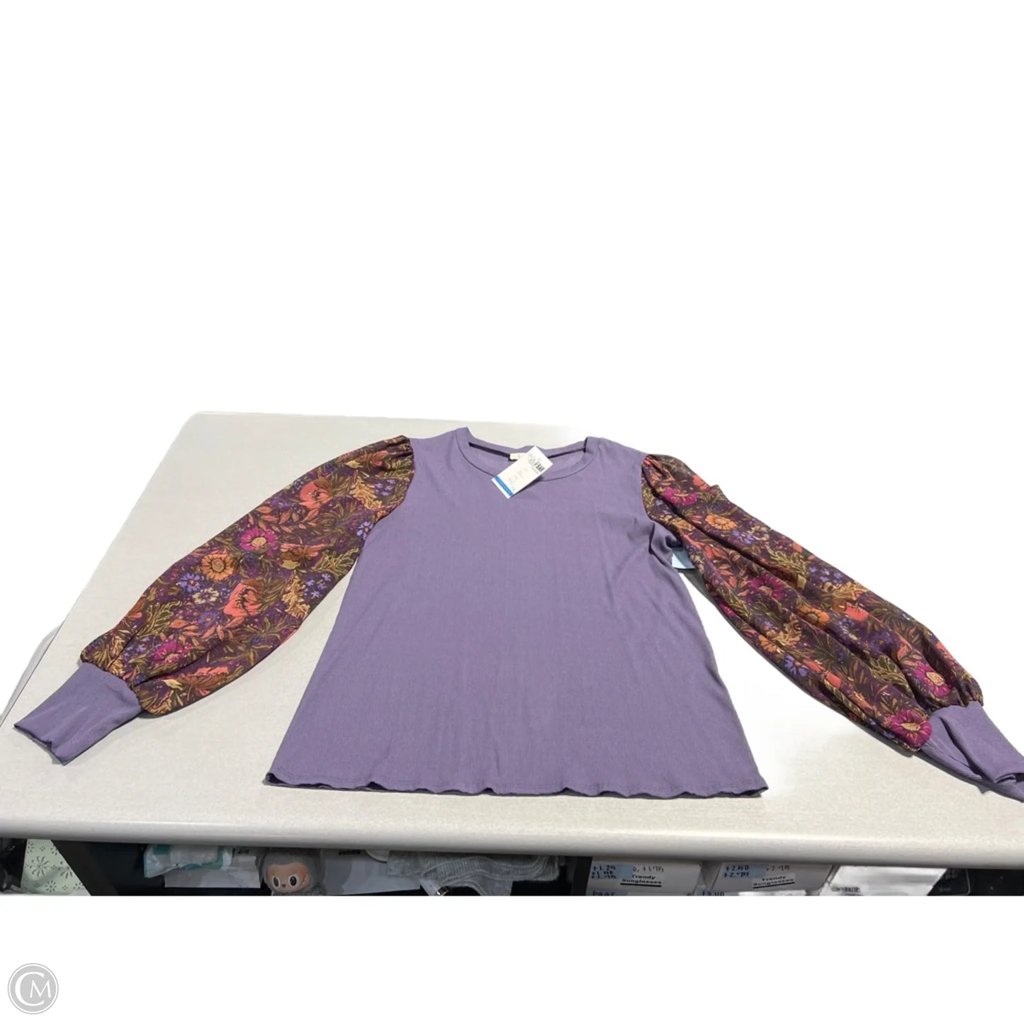 Top Long Sleeve By Les Amis In Purple, Size: Xl
