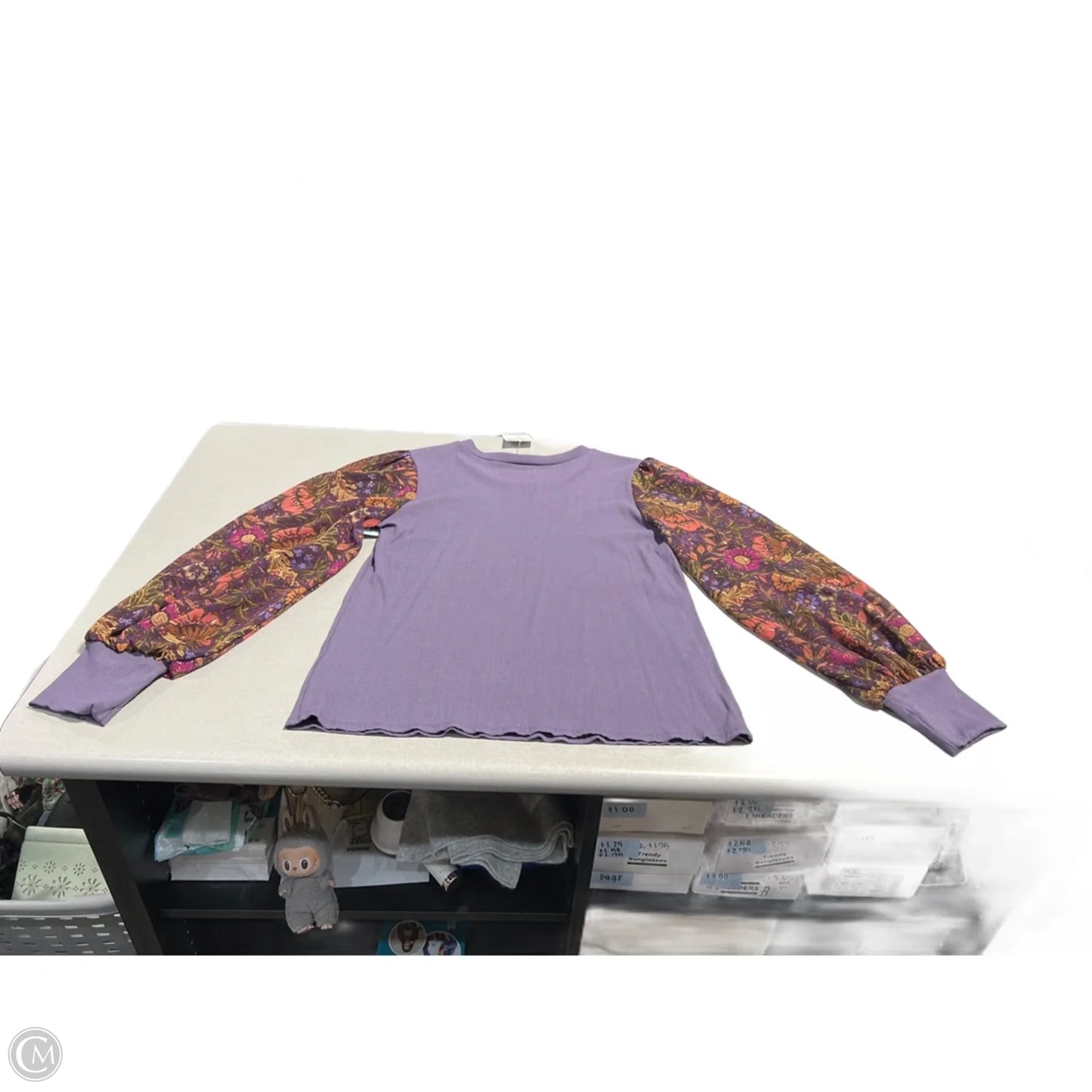 Top Long Sleeve By Les Amis In Purple, Size: Xl