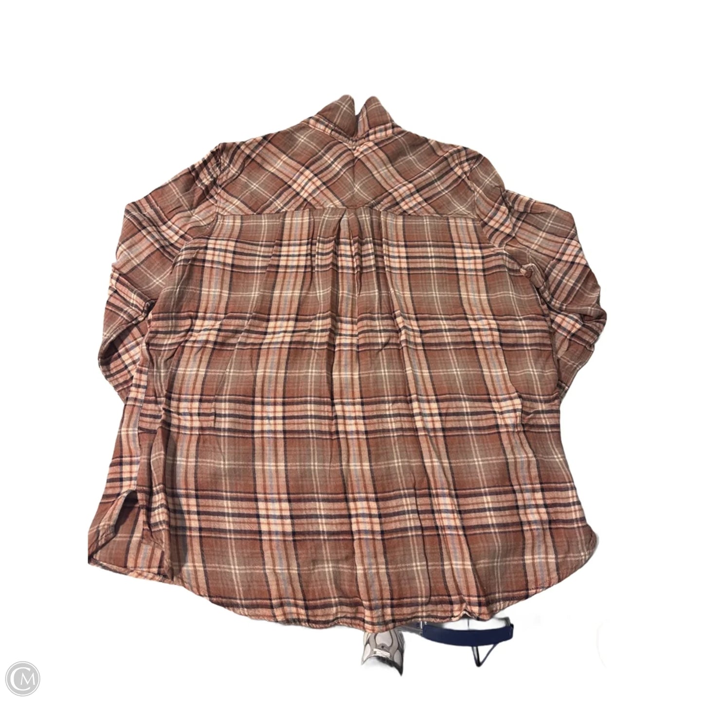 Top Long Sleeve By Be Cool In Brown, Size: L