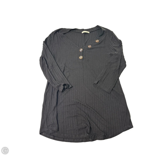 Top Long Sleeve By Twenty Second In Black, Size: M