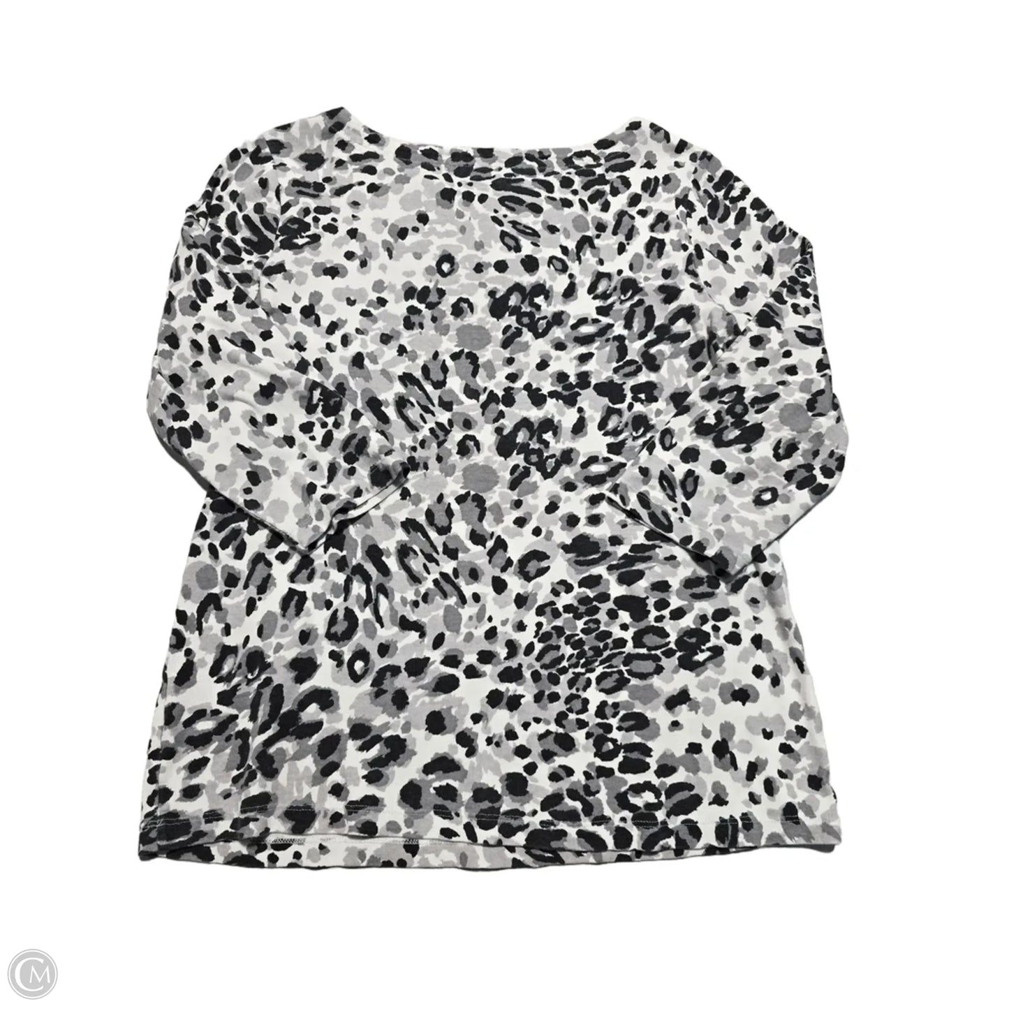 Top 3/4 Sleeve By Chicos In Animal Print, Size: L