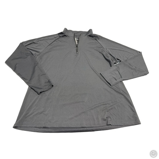 Athletic Top Long Sleeve Collar By Cmc In Grey, Size: Xl