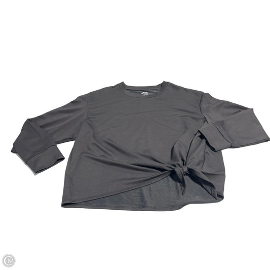 Athletic Top Long Sleeve Collar By Avia In Black, Size: L