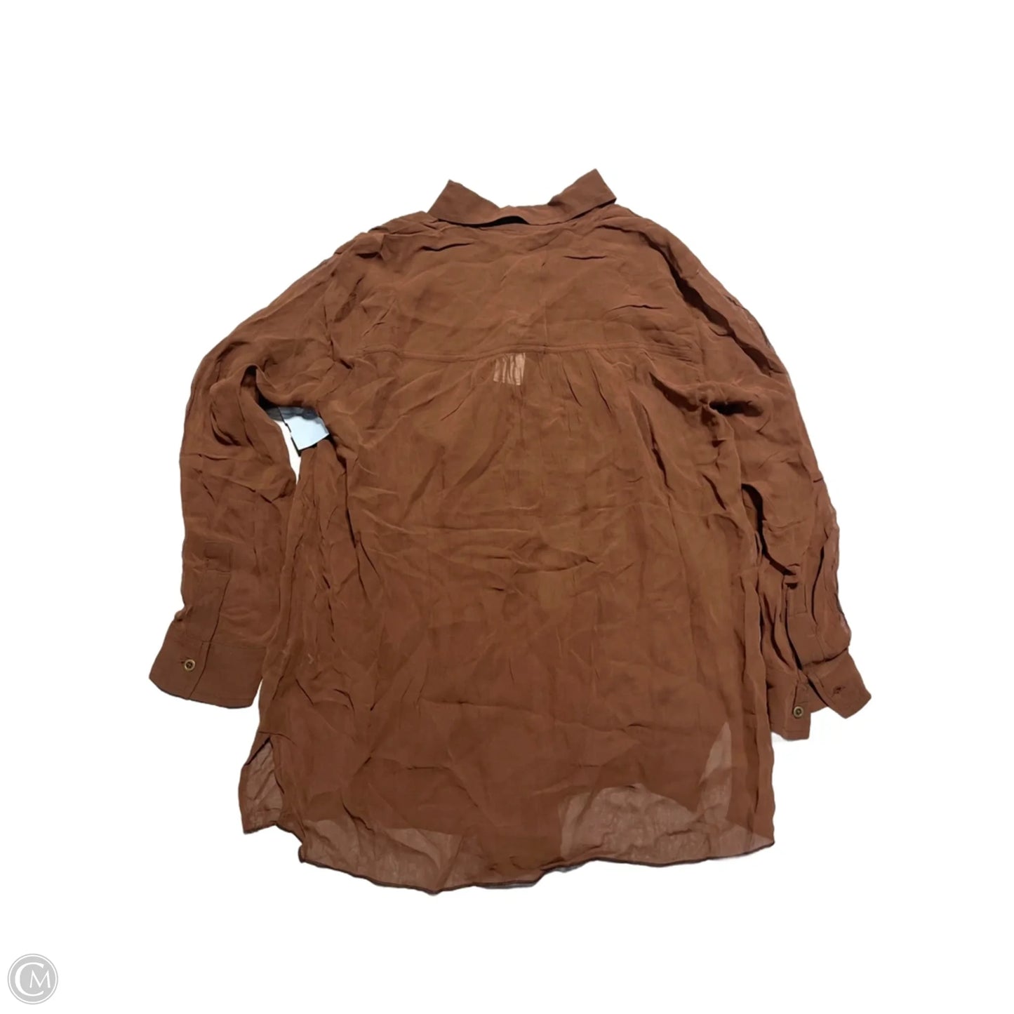 Top Long Sleeve By Pilcro In Brown, Size: Xs