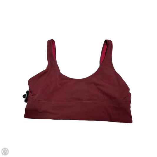 Athletic Bra By Lululemon In Maroon, Size: S
