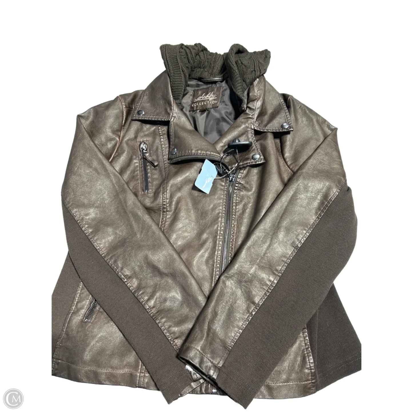 Jacket Moto By Sebby In Brown, Size: L