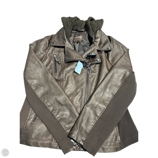 Jacket Moto By Sebby In Brown, Size: L