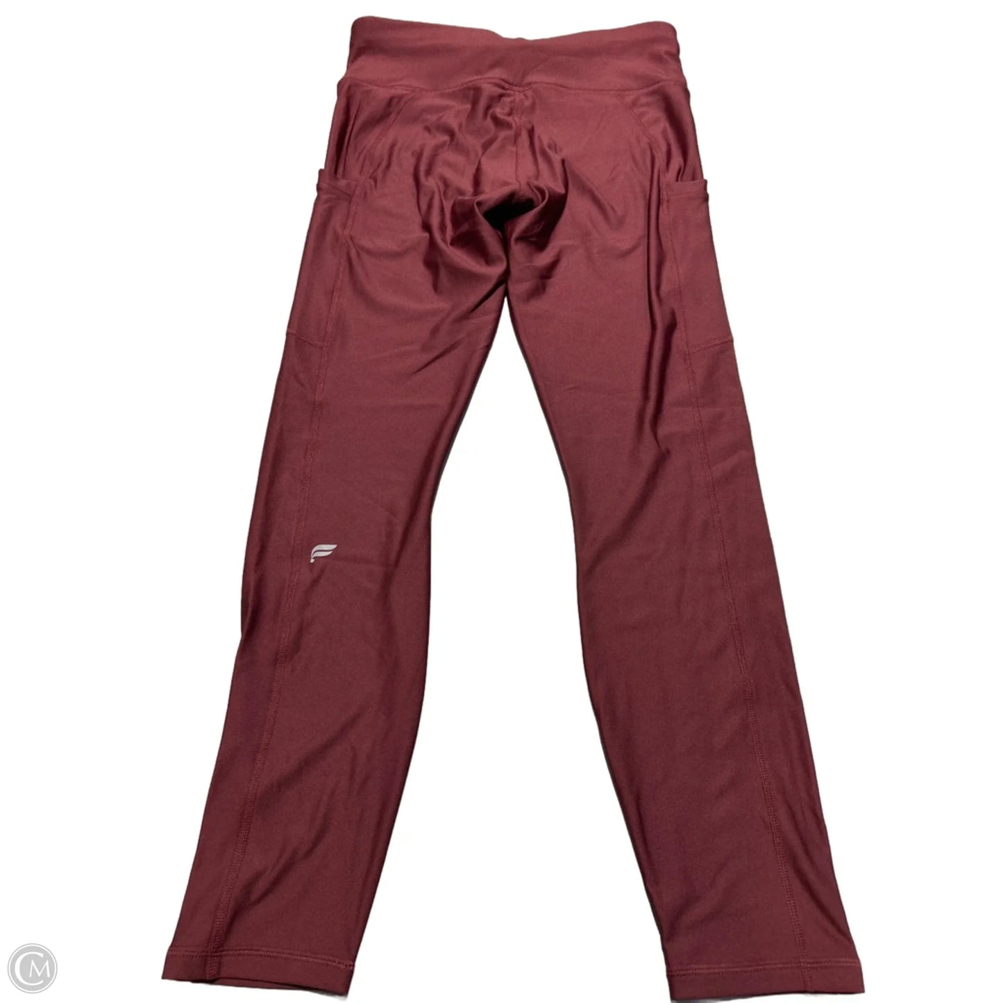 Athletic Leggings By Fabletics In Maroon, Size: L