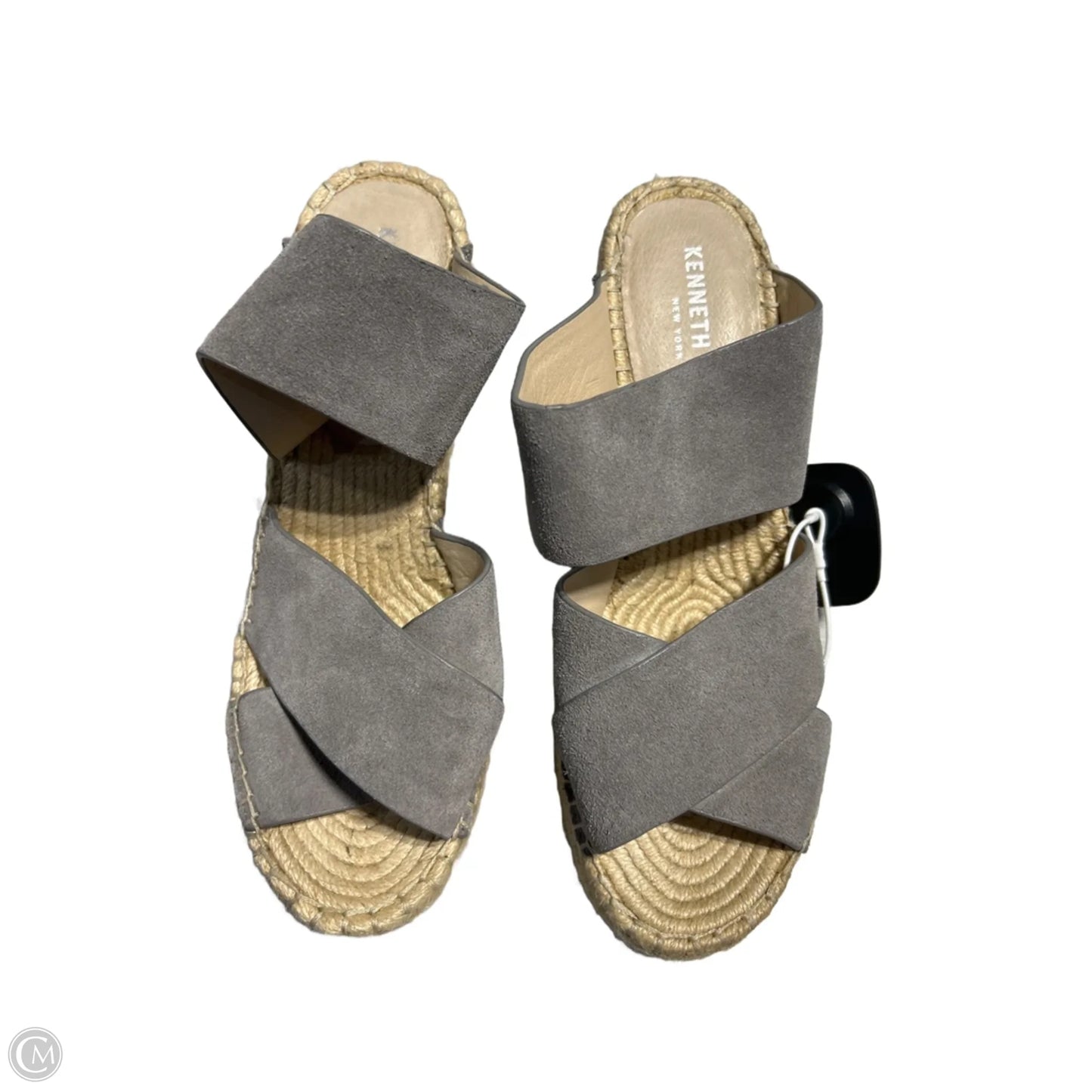 Sandals Heels Block By Kenneth Cole In Grey, Size: 7.5