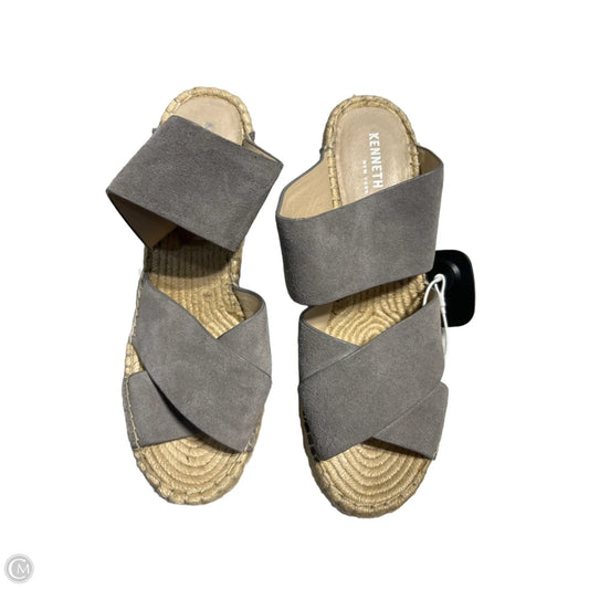 Sandals Heels Block By Kenneth Cole In Grey, Size: 7.5
