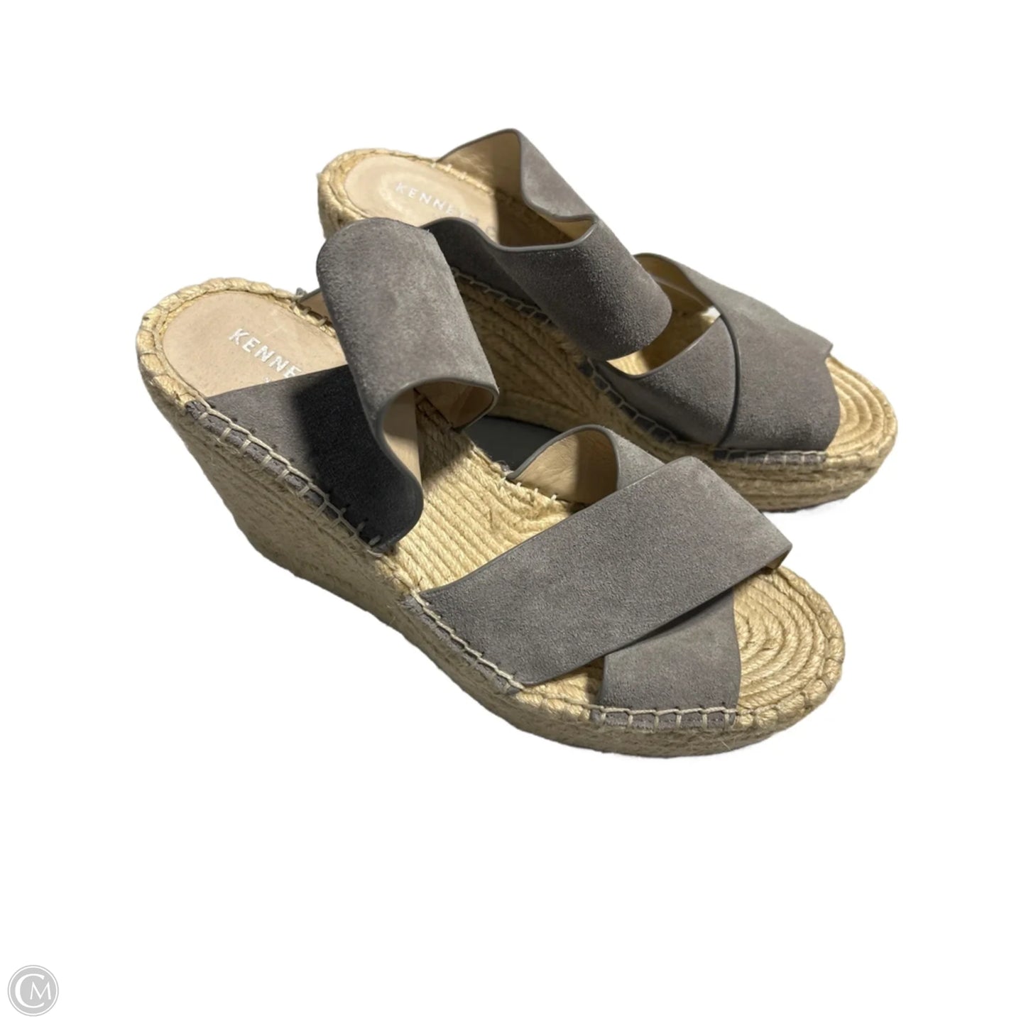 Sandals Heels Block By Kenneth Cole In Grey, Size: 7.5