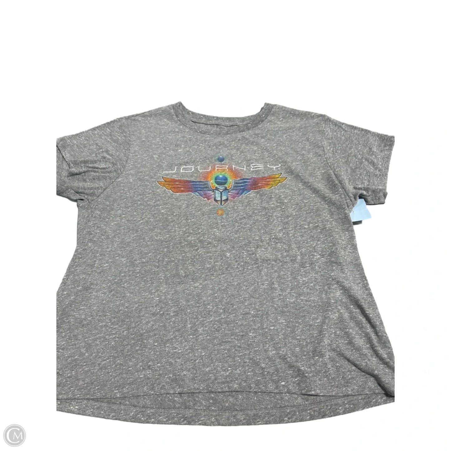 Top Short Sleeve By Cmb In Grey, Size: L