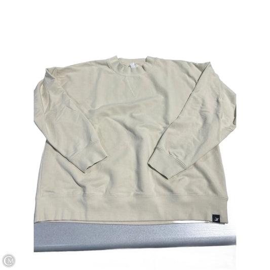 Sweatshirt Crewneck By Glyder In Tan, Size: M