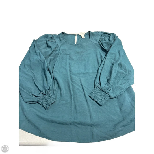 Blouse Long Sleeve By Ava & Viv In Green, Size: 1x
