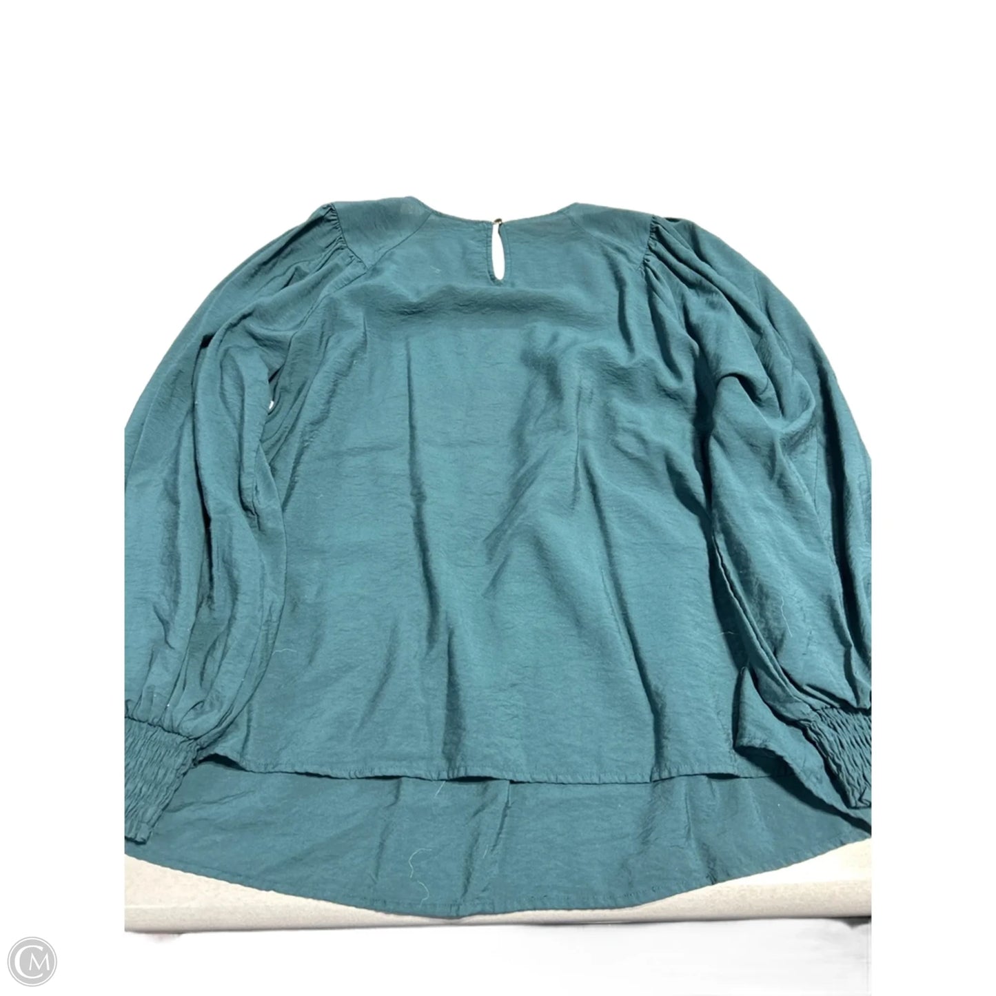 Blouse Long Sleeve By Ava & Viv In Green, Size: 1x