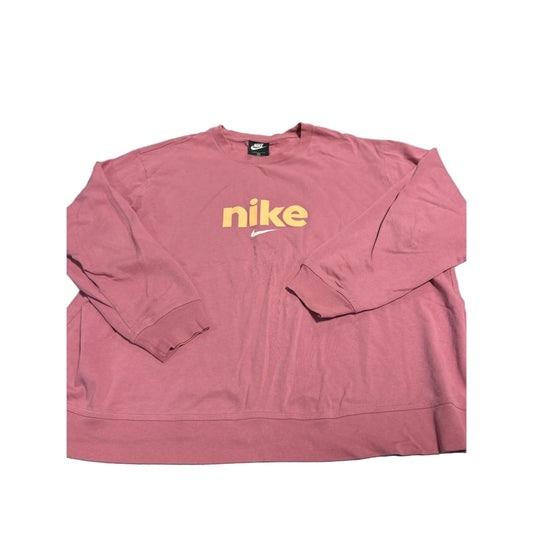 Top Long Sleeve By Nike In Pink, Size: 1x