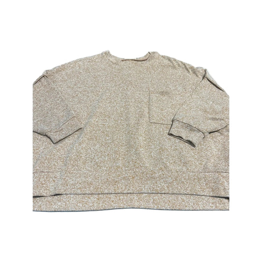 Top Long Sleeve By Zenana In Tan, Size: 1x