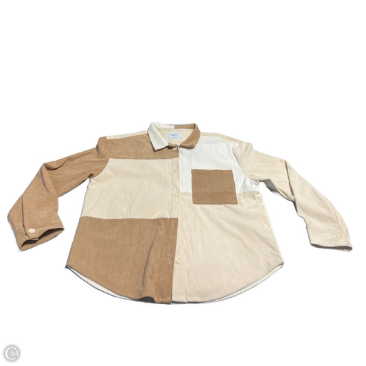 Top Long Sleeve By Rue 21 In Brown & Cream, Size: L