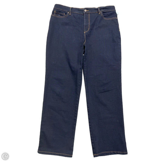Jeans Straight By Gloria Vanderbilt In Blue Denim, Size: 16