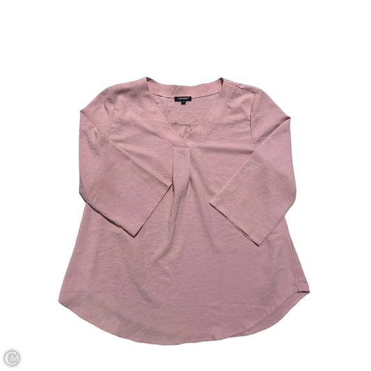 Top 3/4 Sleeve By Cmc In Pink, Size: L