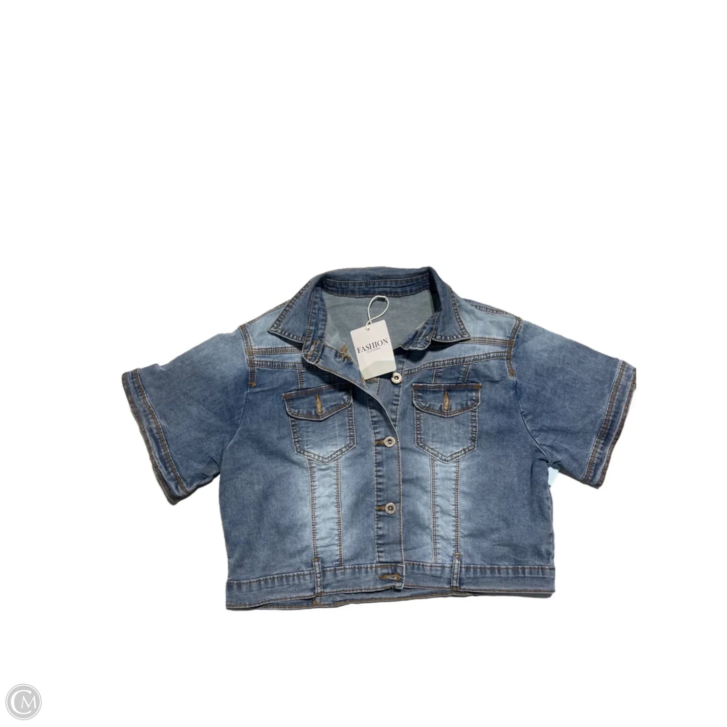 Top Short Sleeve By Cmc In Blue, Size: S