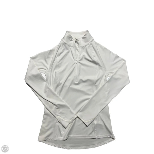 Athletic Top Long Sleeve Collar By Athleta In White, Size: Xs