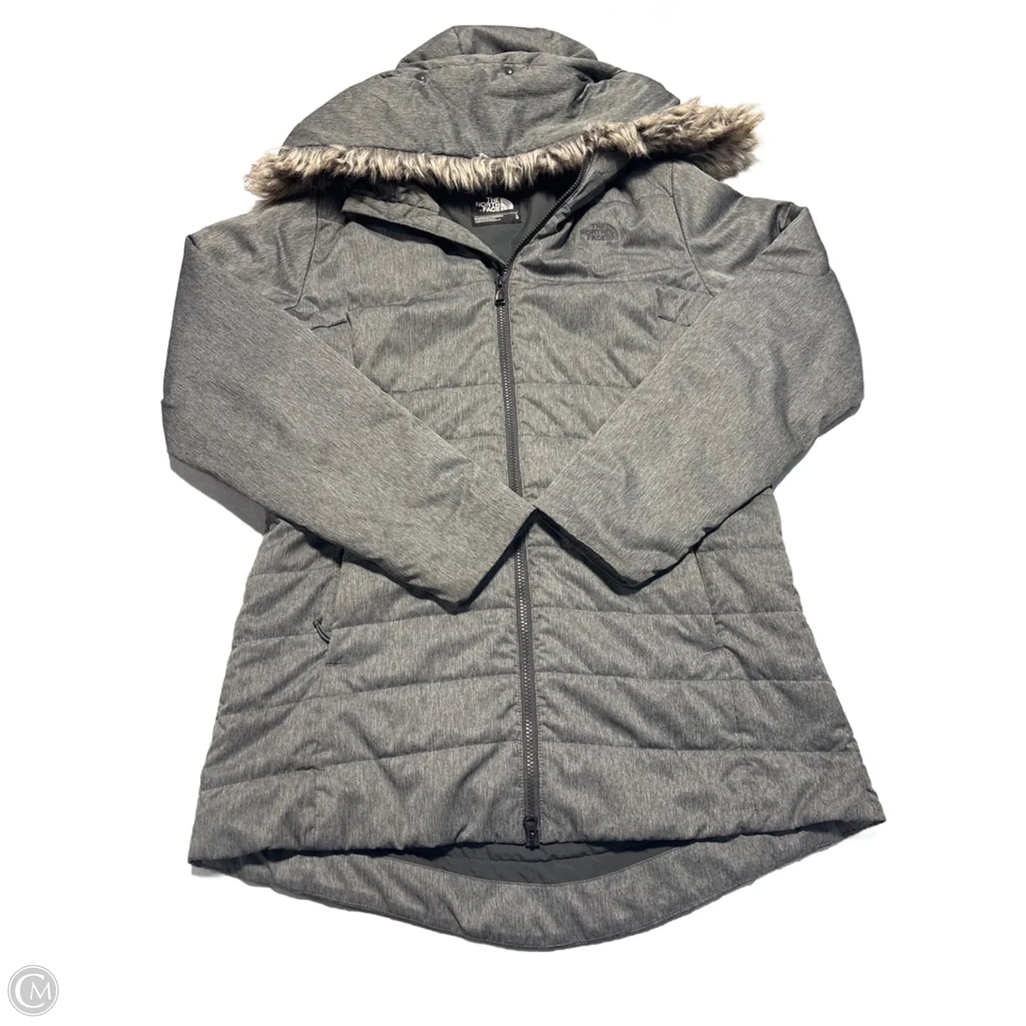 Coat Puffer & Quilted By The North Face In Grey, Size: L
