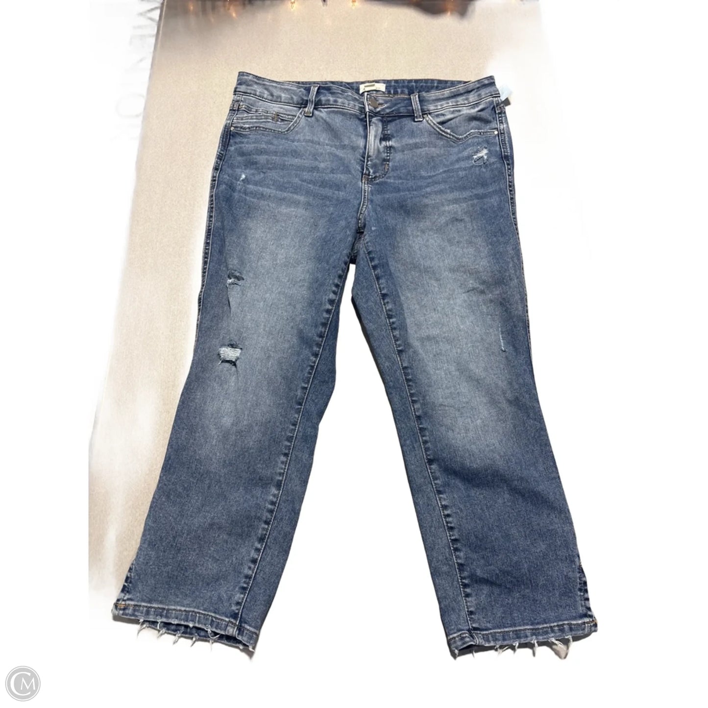 Jeans Straight By Maurices In Blue Denim, Size: 16