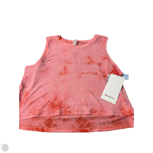 Athletic Tank Top By Lululemon In Coral, Size: Xl