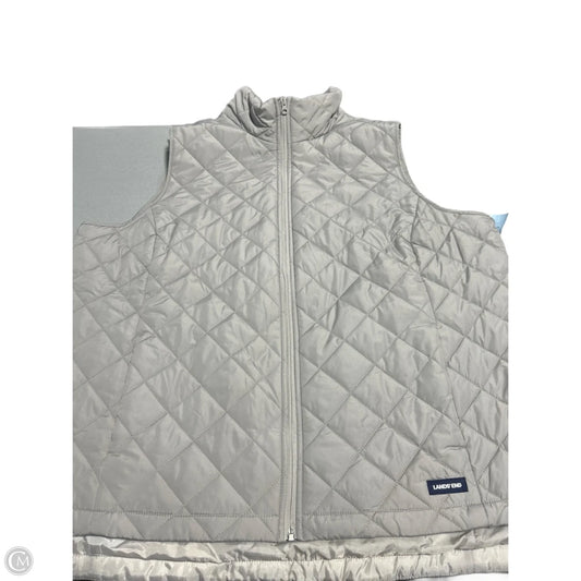 Vest Puffer & Quilted By Lands End In Grey, Size: 2x