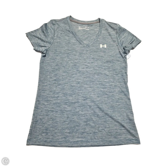 Athletic Top Short Sleeve By Under Armour In Teal, Size: S