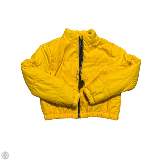 Coat Puffer & Quilted By Wild Fable In Yellow, Size: L