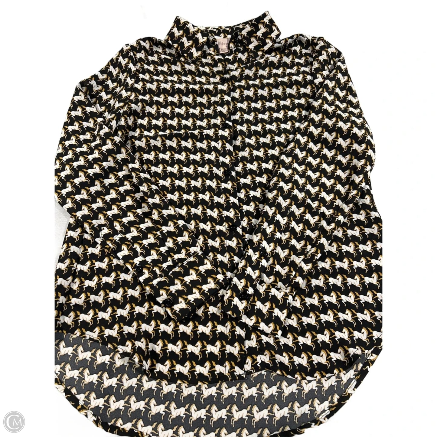 Top Long Sleeve By Philosophy In Black, Size: Xs