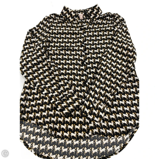 Top Long Sleeve By Philosophy In Black, Size: Xs