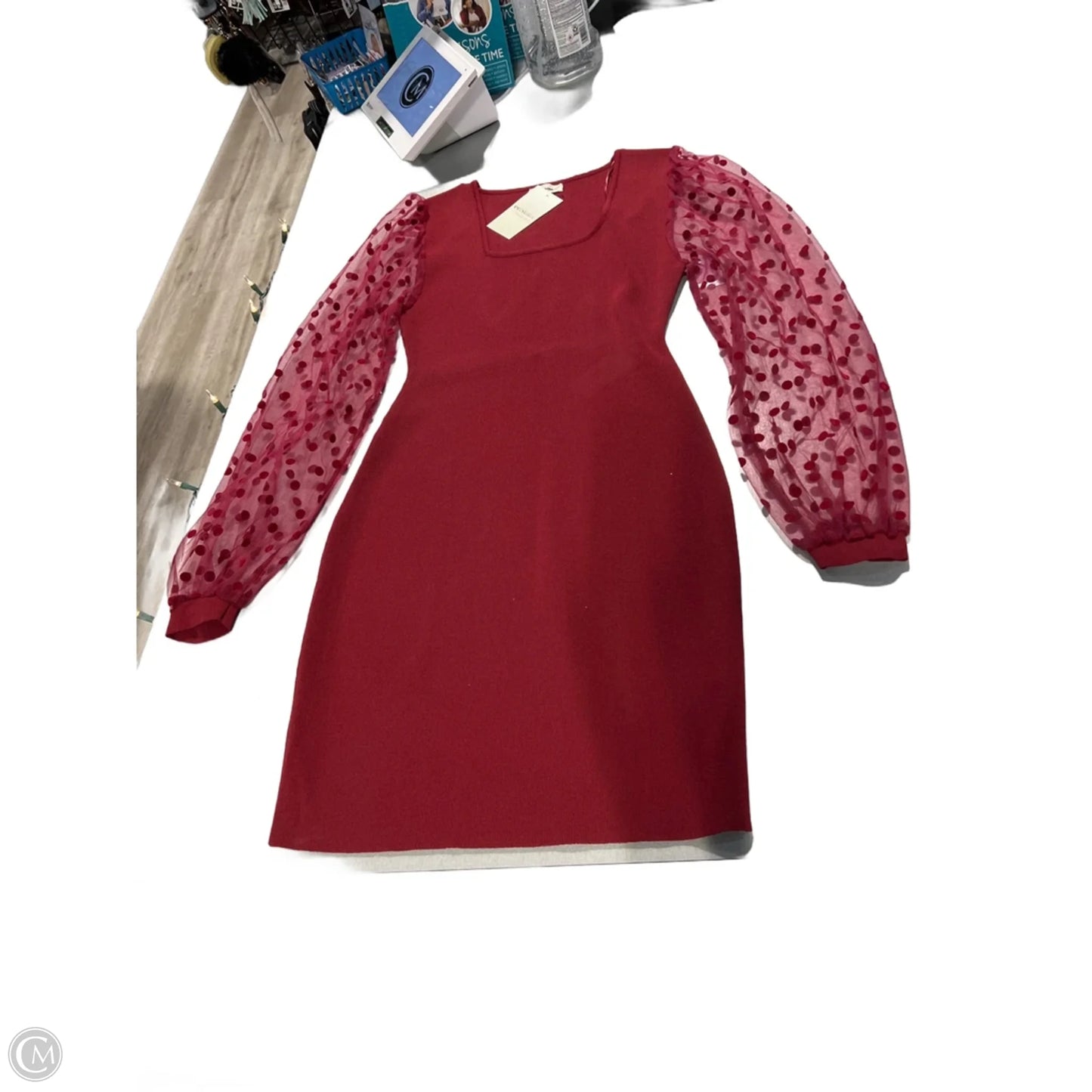 Dress Casual Midi By Ee Some In Maroon, Size: L