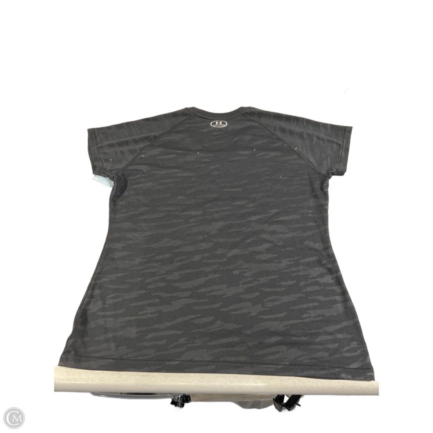 Athletic Top Short Sleeve By Under Armour In Black, Size: L