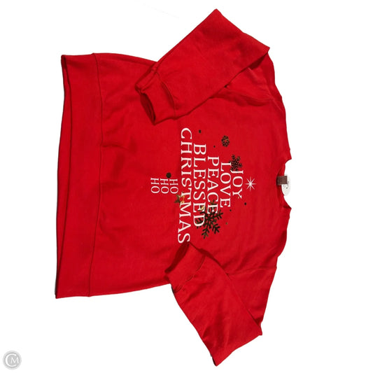 Sweatshirt Crewneck By Gildan In Red, Size: S