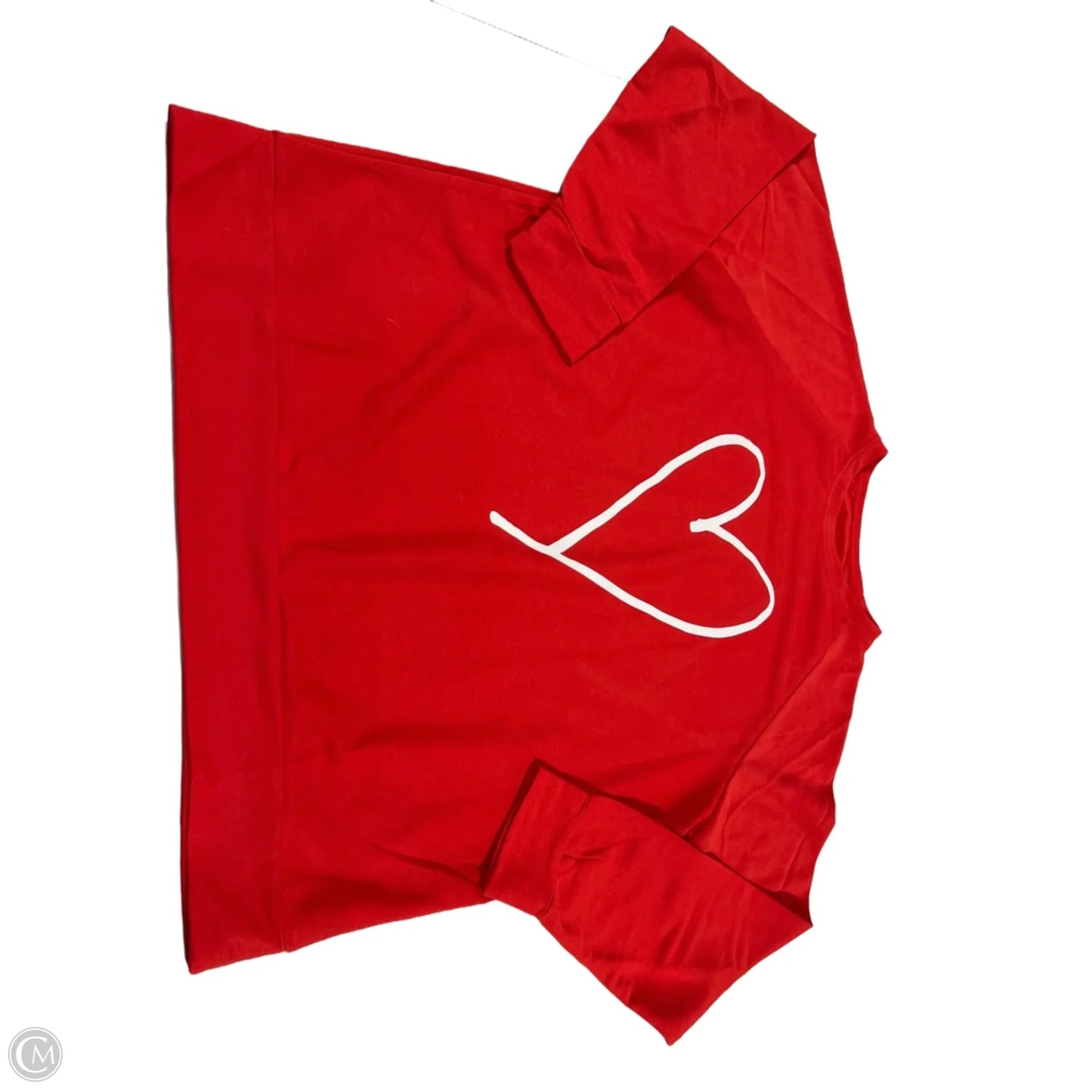 Top Long Sleeve By Cmc In Red, Size: M