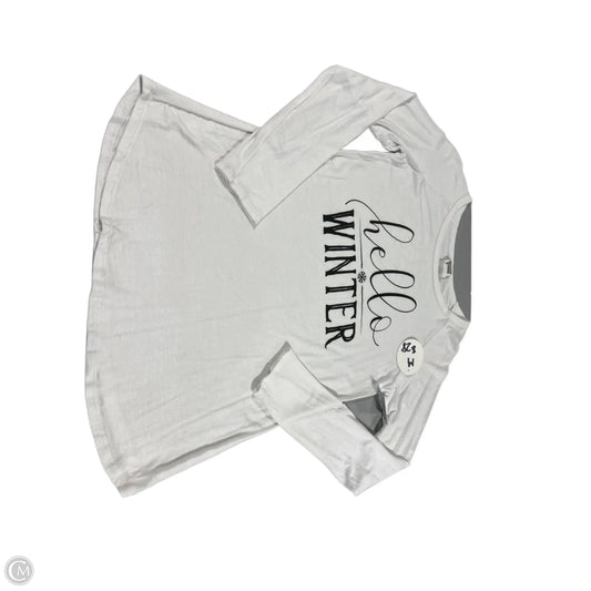 Top Long Sleeve By Color Bear In White, Size: M