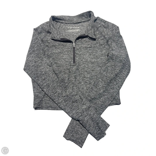Athletic Top Long Sleeve Collar By Cmc In Grey, Size: M