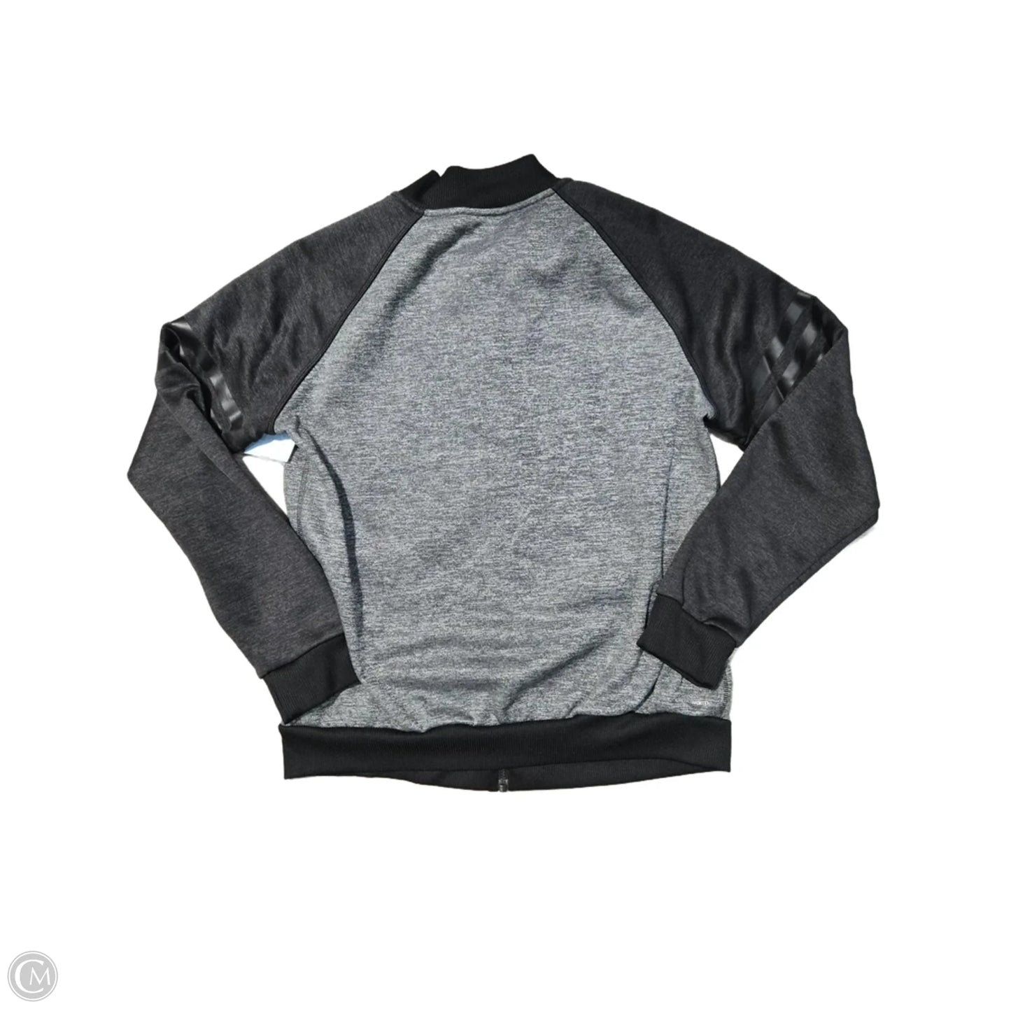 Athletic Jacket By Adidas In Grey, Size: L