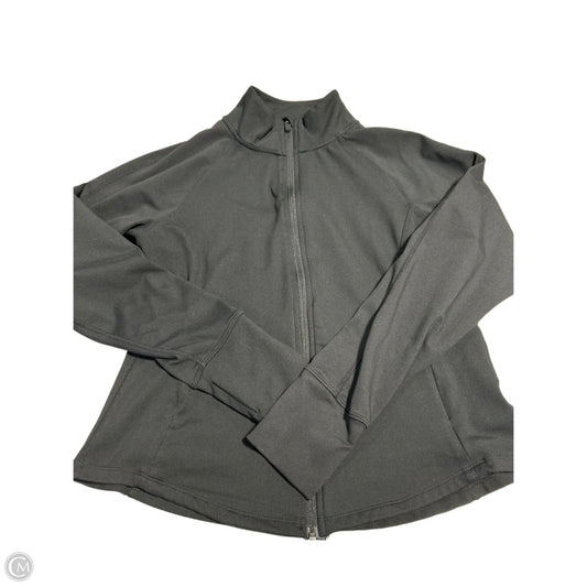 Athletic Top Long Sleeve Collar By Jockey In Black, Size: M