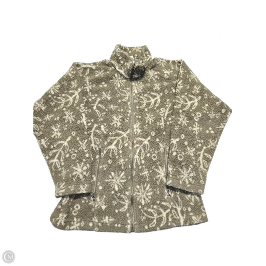 Jacket Fleece By Columbia In Cream & Tan, Size: S